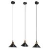 3Set E27 Industrial Ceiling Light Black Wrought Iron Ceiling Light Corridor Light for Outdoor