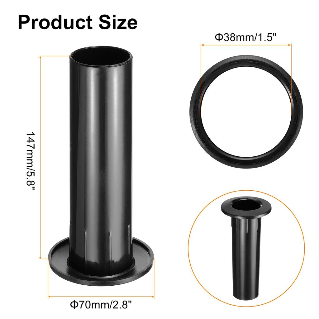 Uxcell 5pcs 38x147mm/1.5 X 5.8" Speaker Port Tube Subwoofer Bass Box Tube Bass Woofer Box Speaker Box Base Airport Port for DJ/PA Speaker Cabinet