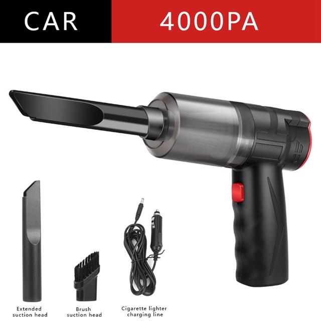 Aspirator auto portabil, aspirator wireless portabil, 16000Pa, aspirator auto puternic cu aspirație și suflantă de aer 2 în 1