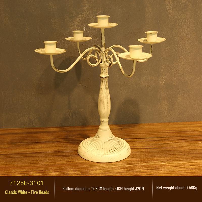 Nordic Romantic Candlelight Dinner Table Decorations: Modern Minimalist Light Luxury Candlestick Ornaments