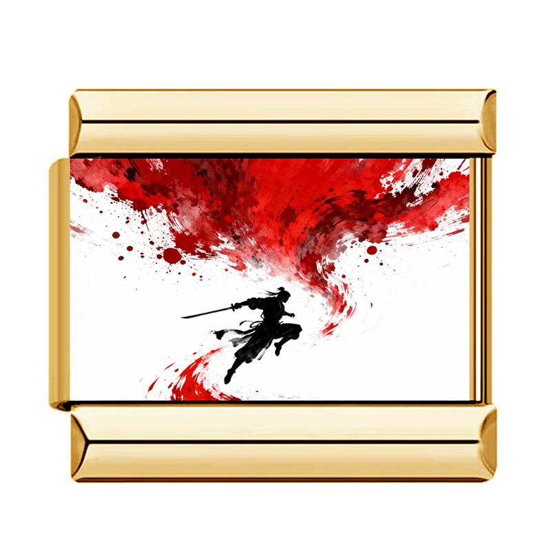 Country National Flag Italian Charm Links Stainless Steel Bracelet Charms