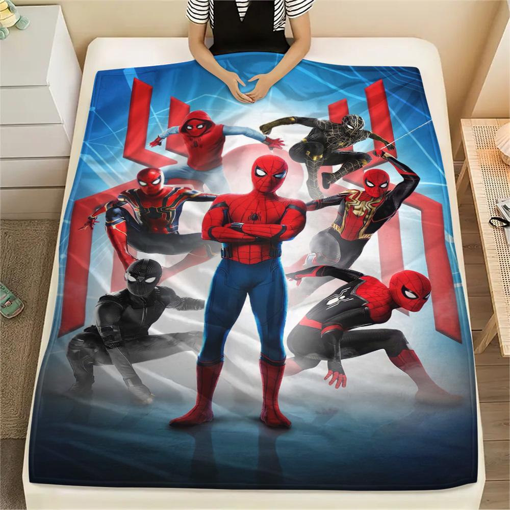 Spider Man Black Graphic Blanket Suitable For All Seasons Camping Trip Air Conditioning Blanket Christmas Gifts Digital Printing