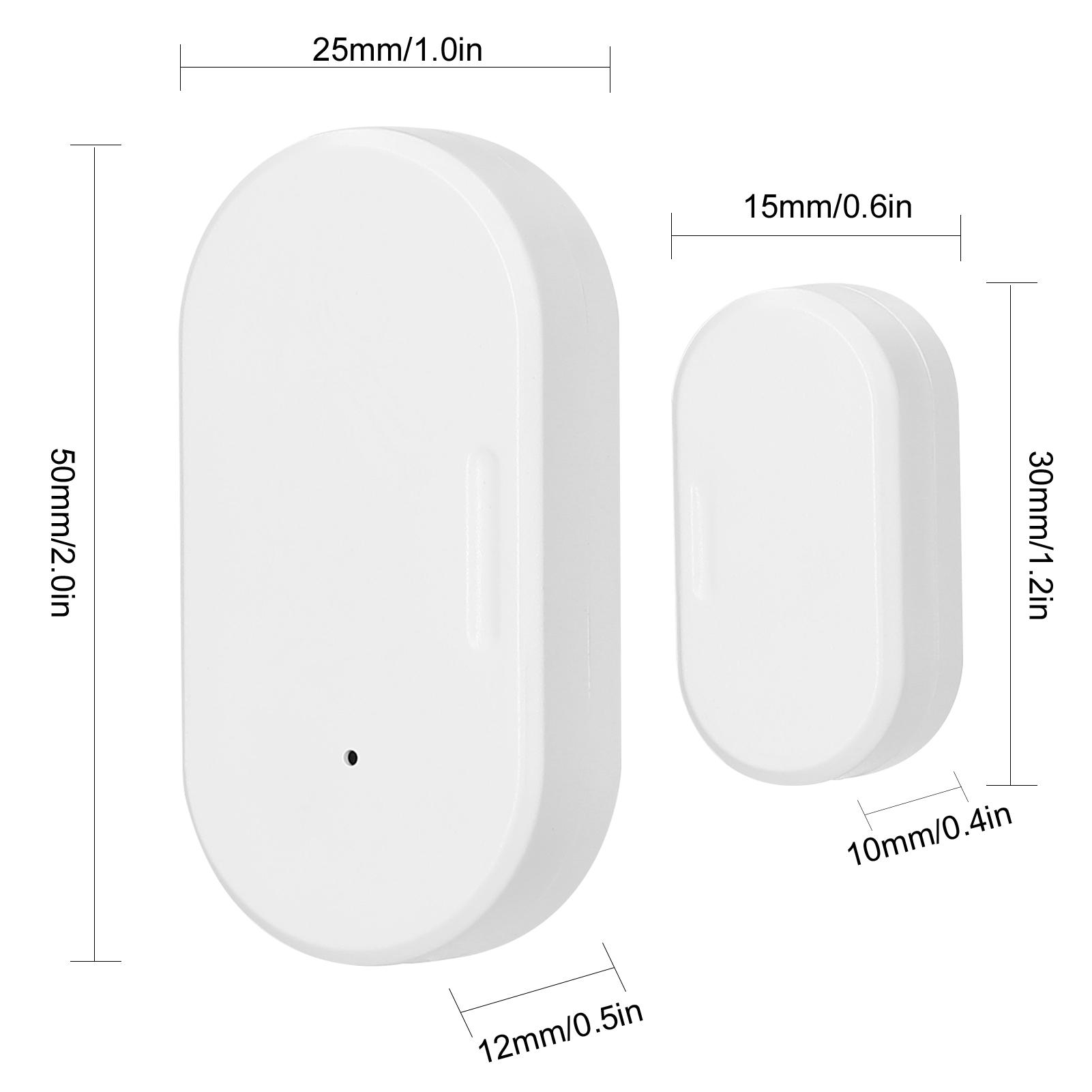 

ZigBee Door and Window Sensor Wireless Contacts Sensor Support Home Device Intelligence Linkage APP Notifications (Open белый