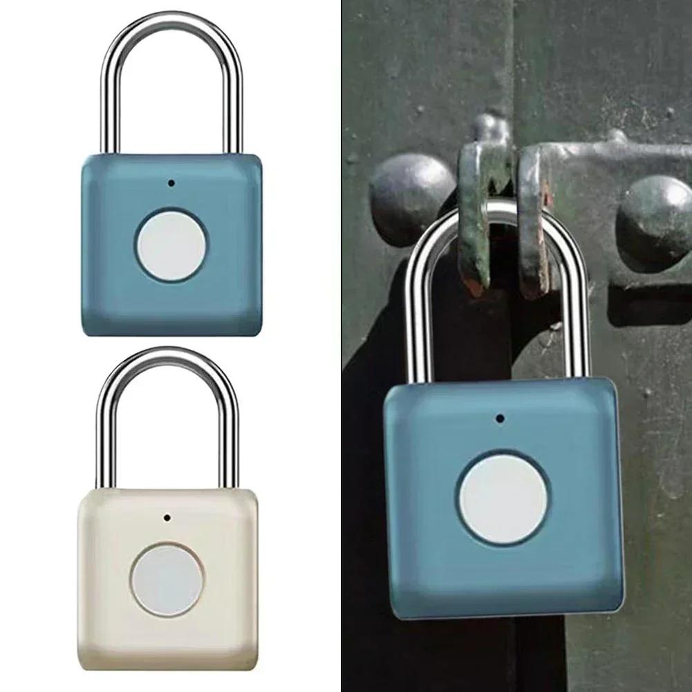 Keyless Waterproof Fingerprint Padlock Smart Lock with Advanced Fingerprint Recognition and Anti Theft Features