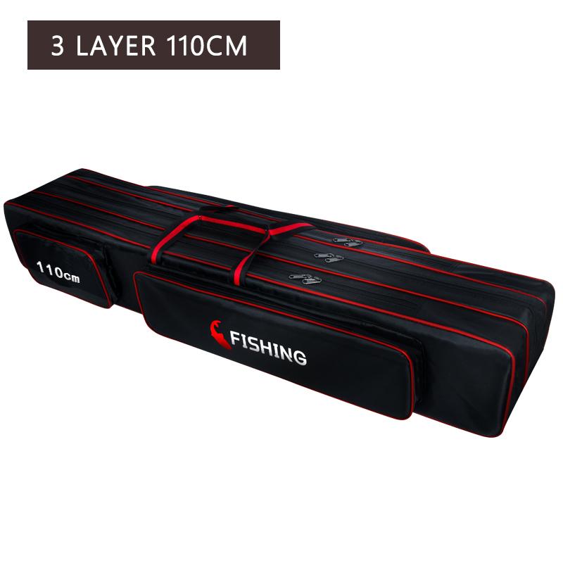 Saci de pescuit portabil multifuncțional Pânză 110/120CM Saci pentru undiță Cutie de depozitare cu două/trei straturi pentru Pesca XA143G