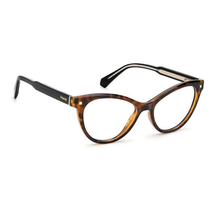 Monture lunettes - POLAROID - PLD D446 HAVANA - Couleur marron - Plastique - Mixte