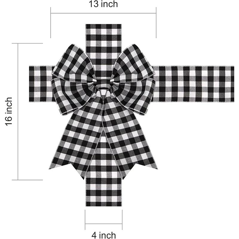 New Year Christmas Party Front Door Decor Christmas Front Door Decor Bow Ribbon Cabinet Decor Bowknot Xmas Ready Made Bow Home