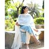 Damen Bollywood Kurta Hose Dupatta Set Indische Partykleidung Oberteil Tunika Kurti Kleid VSO-1729 c