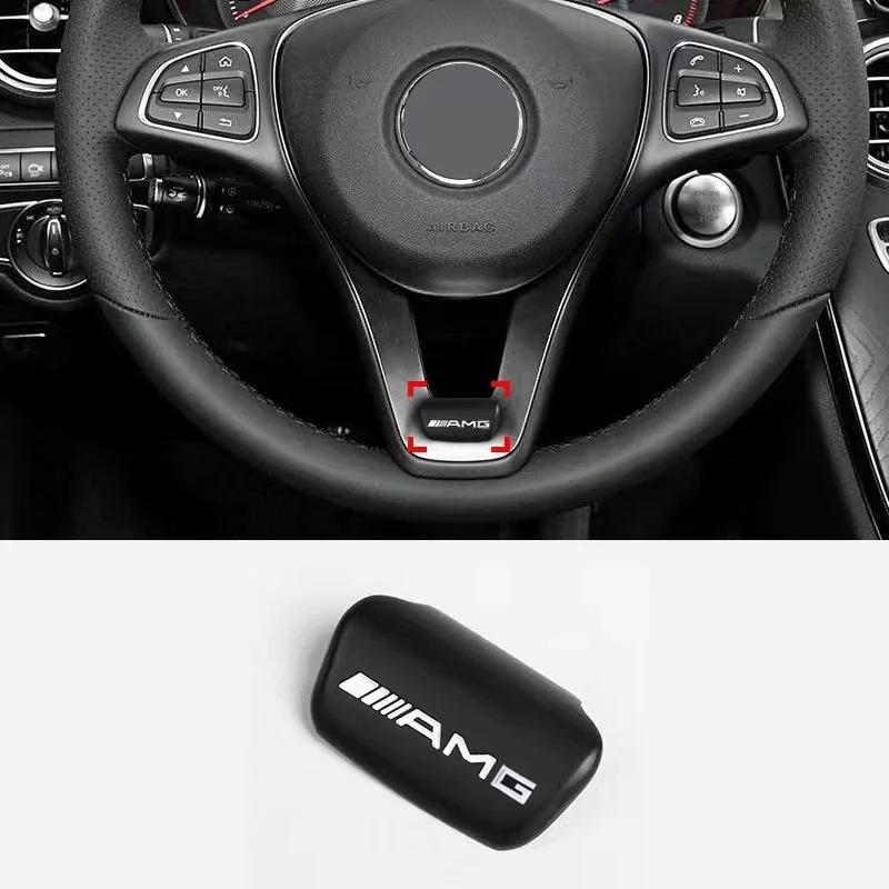 XHXII1 2025 Hot For Mercedes Benz Car Steering Wheel Emblem Stickers Interior Badge For Mercedes Benz AMG W206 W204 W205 W212 W213 W221