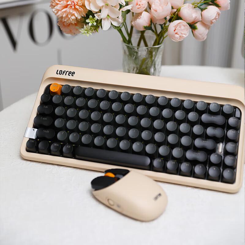 Lofree 1970S Retro Dot Mechanical Keyboard and Mouse Set