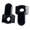1 Pair Motorcycle Pivoting Handlebar Riser Aluminum Clamps for 22mm 25mm Handlebars Universal Modified Accessories Black