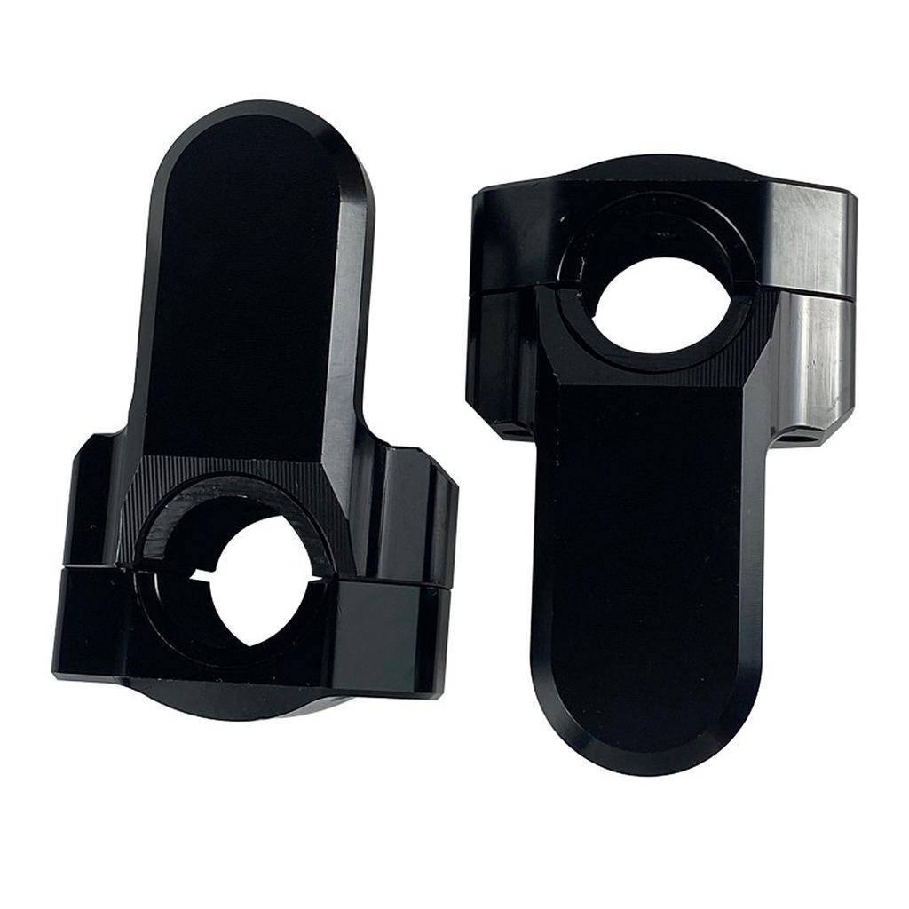 1 Pair Motorcycle Pivoting Handlebar Riser Aluminum Clamps for 22mm 25mm Handlebars Universal Modified Accessories Black