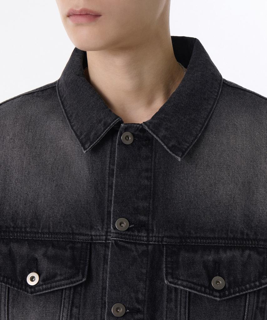 Musinsa Standard Big Brush Relaxed Denim Trucker Jacket [Black]