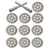 10Pcs 22mm Mini Sharp Diamond Cut Off Rotary Tool Cutting Disc Disks DIY Tools Accessories For Dremel with 2Pcs Rod