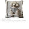 Dog Pattern Pillow Cover Cute Puppy Throw Pillow Case Zippered Decorative Pillowcase for Bedroom Living Room Sofa Couch