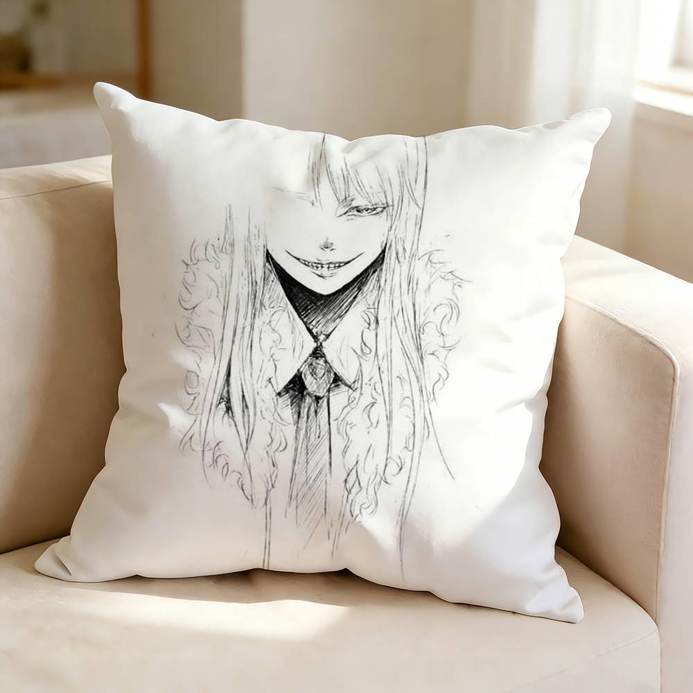 Action Anime J-Jormungand K-Koko Hekmatyar  Square Double-Sided printed Pillow Case Bedroom Bedside Pillow Sofa Cushion Cover