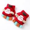 Half Finger Flip Covered Gloves Cute Cartoon Kids Gloves Winter Warm Knitted for Children Boys Girls 1-5Y Baby Accessories