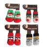 Dog Cat Socks 4 PCS Non-Slip Christmas Shoes Festival Themed Woven Paw Protector Knitting Pet Supplies for Floor Indoor WWO66