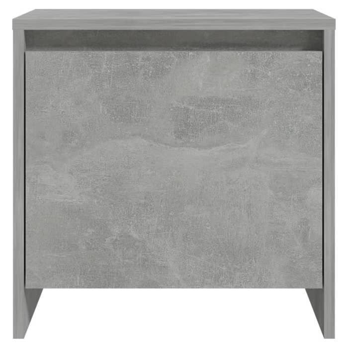 Table de chevet - Maison Exclusive - Gris béton - Bois d'ingénierie - 45 x 34 x 44,5 cm