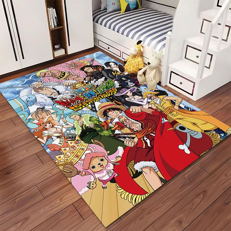 One Piece Anime Character Carpet suitable as a non-slip mat for the living room or bedroom sofa