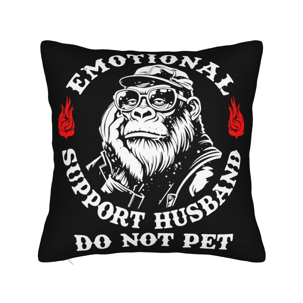 EMOTIONAL SUPPORT HUSBAND DO NOT PET Pillow Case Kawaii Pillow Cover Design Pillowcases For Sofa Home Decor