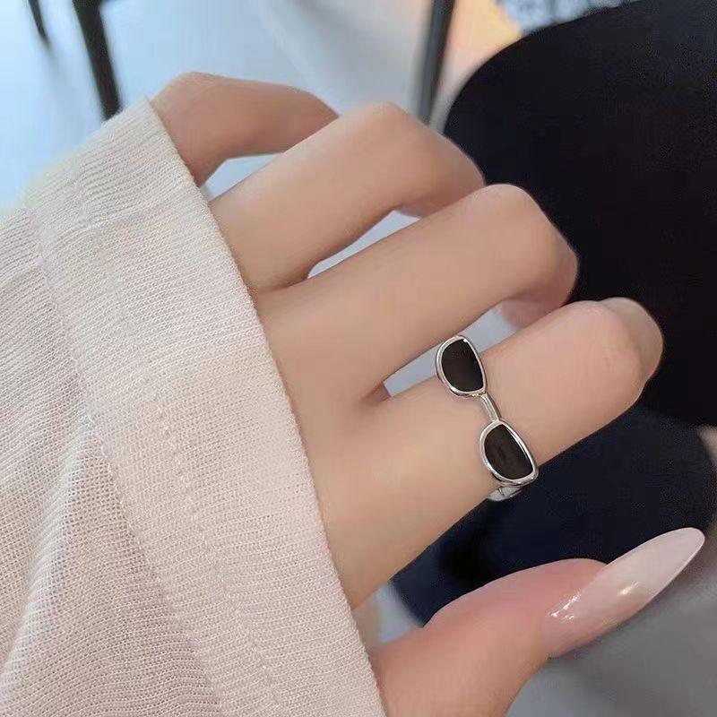 Eyes Couple Ring Women's Light Luxury Premium Sense Niche Design Fashion Opening Adjustable Personality Ring Jewelry