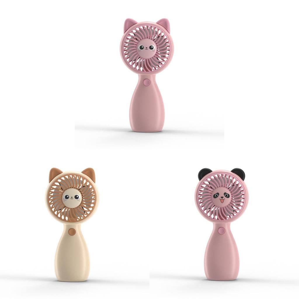 Cartoon Handheld Mini Fan With Usb Charging For Kids And Students