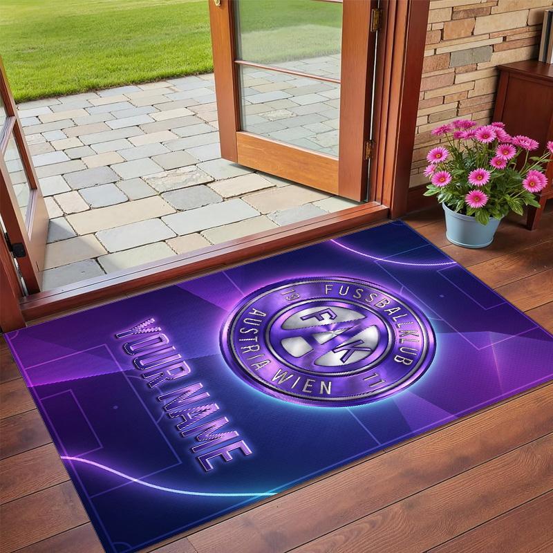 Crystal Velvet Rug Custom Name Text, Soft Non Slip Floor Mat Home DecorAustria Wien FC