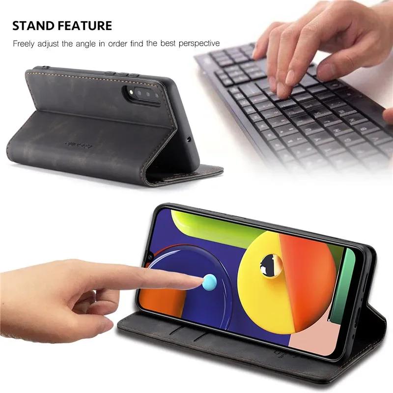 CaseMe Flip Leather Phone Case for Samsung A17 A07 A56 A36 A55 A35 A53 A73 A33 A23 A13 A52 Wallet Card Cover For Galaxy A16 A15 A14 A24 A34 A54 Coque