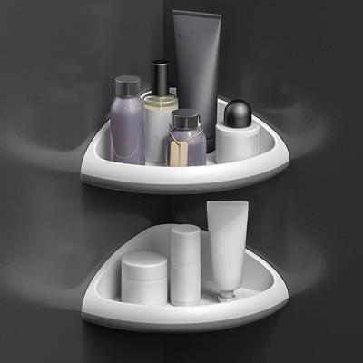 Organizador de baño, estante de pared, estante de esquina Triangular montado, estante de almacenamiento de cosméticos y champú, estante de cocina, accesorios de baño