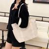 Korean Style Shopping Handbag Large Capacity Cloth Shoulder Bag Simple Canvas Tote Bag  Women