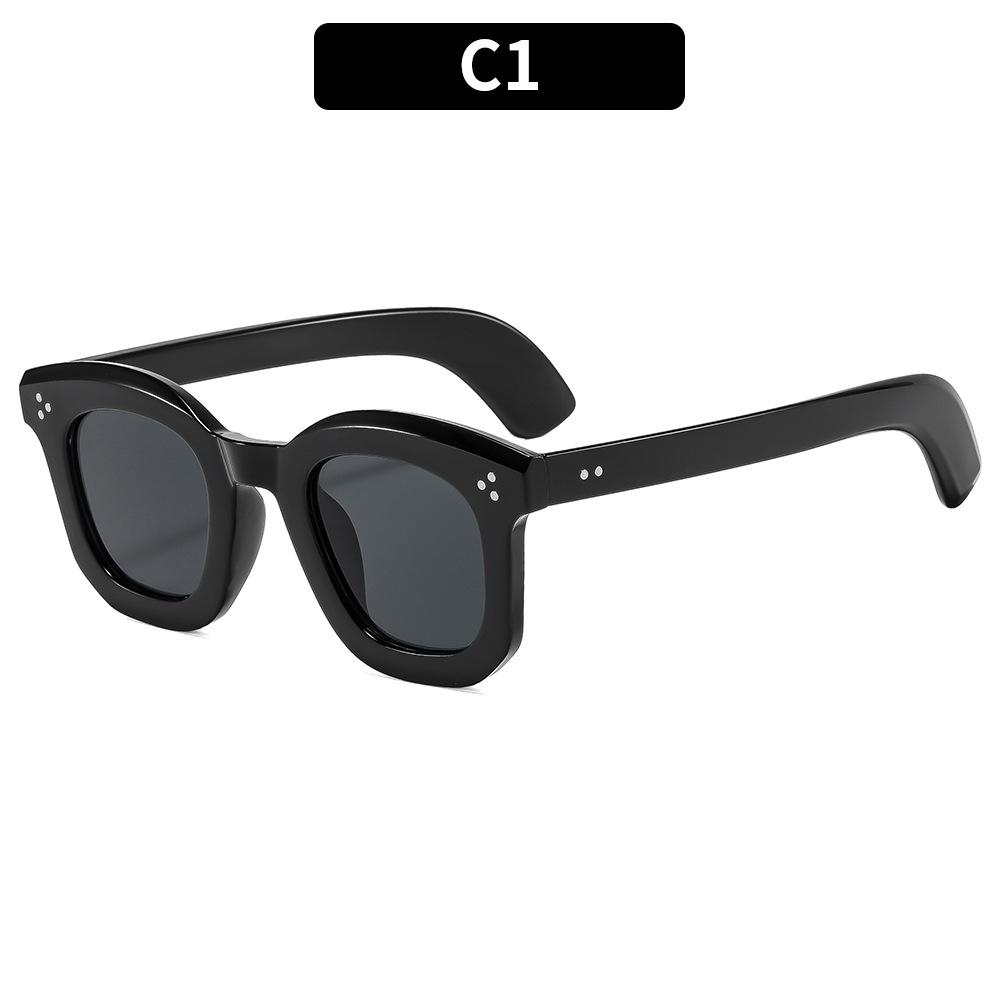 

Unisex Hip-Hop Square Frame Sunglasses New Fashion Trend UV Protection Sun Glasses for Outdoor Streetwear as pictures