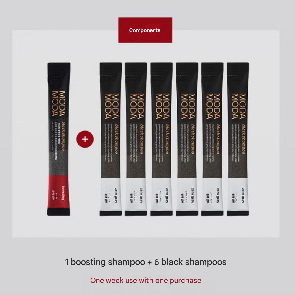Modamoda Zero Gray Black Shampoo Gray Dye - 7 times/servings possible