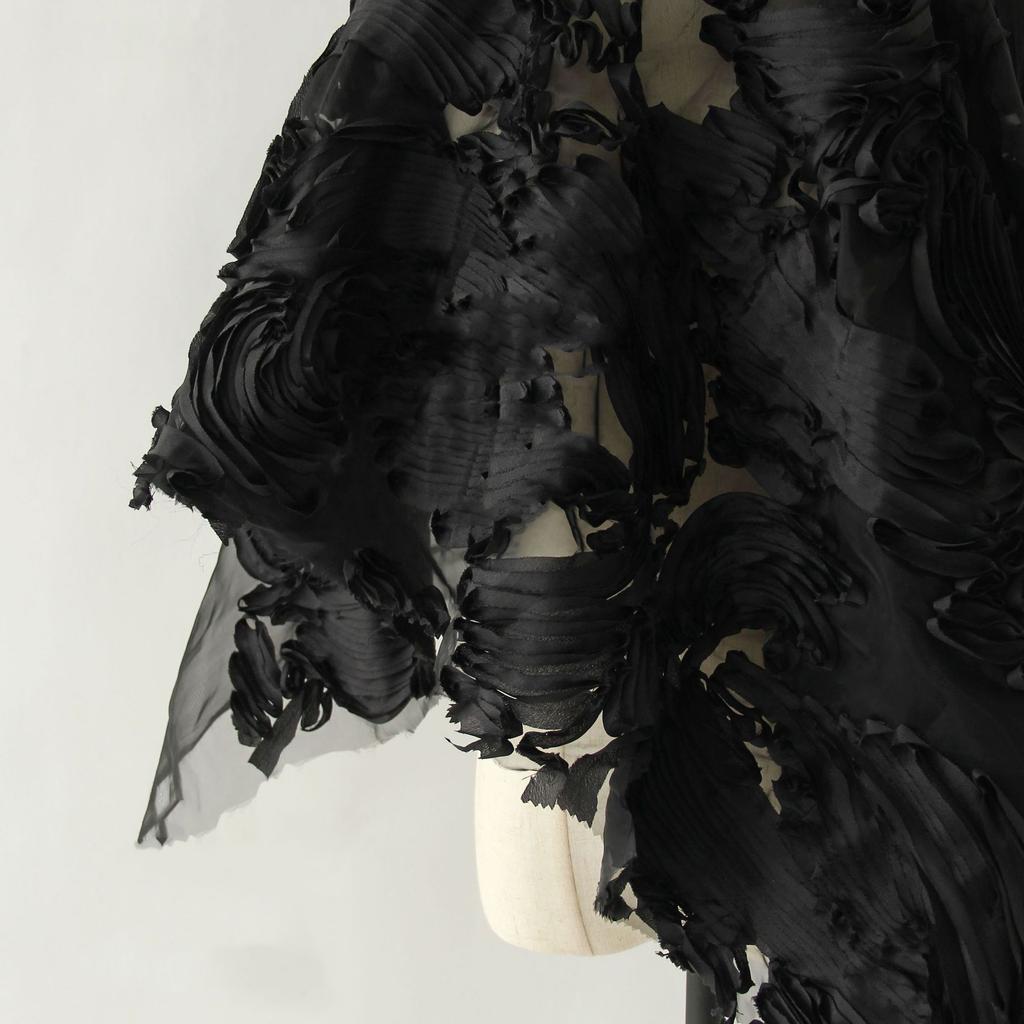 Tessuto a Rete di Garza Ricamato a Fiore 3D da 140 Cm per Gonne Vestiti Cucito Fai-da-te Materiale Morbido e Soffice per Moda e Sartoria