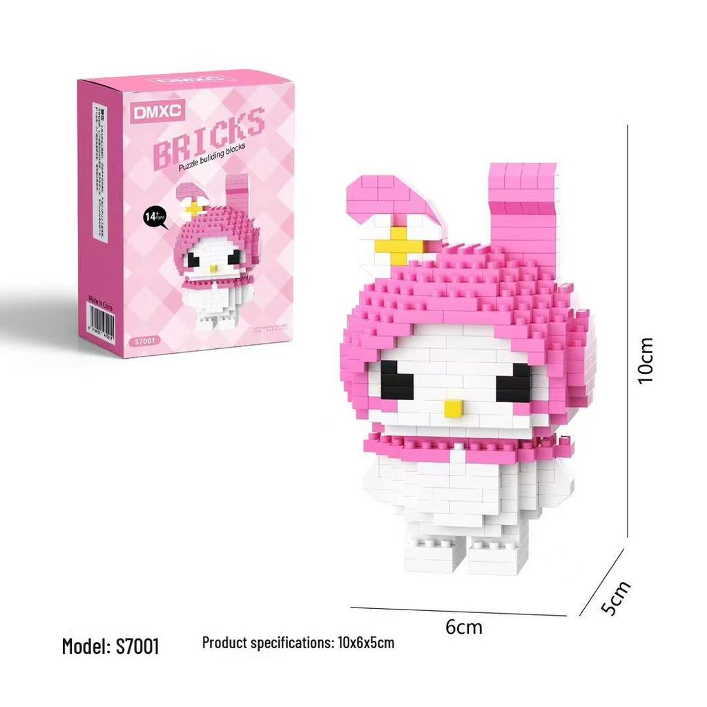 Kuromi and My Melody Compatible Building Blocks for Girls - Sanrio-Inspired Toys