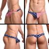Men's Stripes G-String Thongs USA Flag Stars T-back Bikini Underwear Underpants