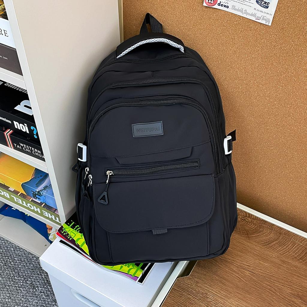 Casual simple middle school student schoolbag female Korean version middle and high school class backpack large capacity light backpack