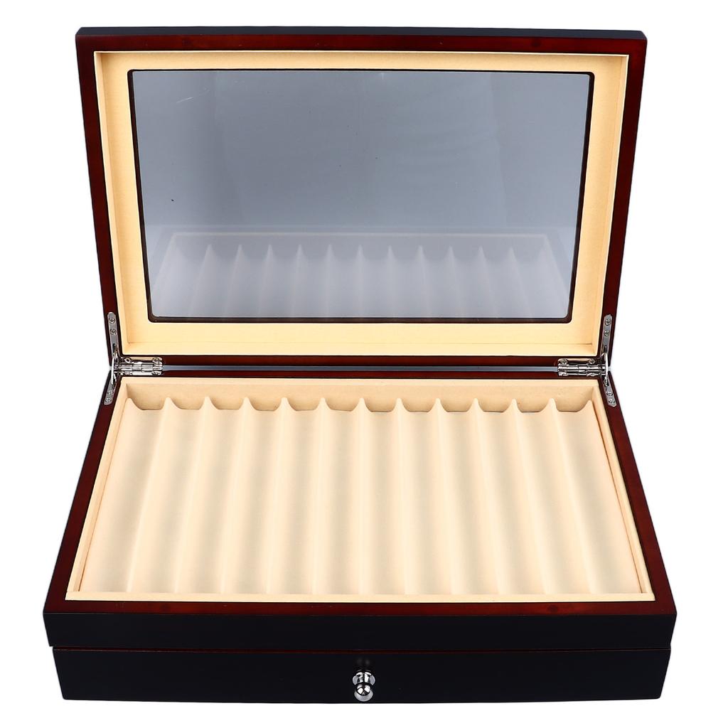 Pen Display Box 23 Slot Double Layer Transparent Top Pen Collection Display Box for Anniversaries