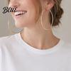 Earrings 1 Pair Big Hoop for Women Girls Round Jewelry