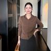2025 Women's Thick Cashmere Hooded Knit Cardigan - Button-Up Loose Casual Sweater Top