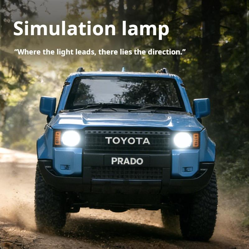 ksgzm1 1:24 Large Toyota Prado Off-Road Vehicle Simulation Alloy Car Model Children's Toy Car Boys SUV Collection Decoration Gifts