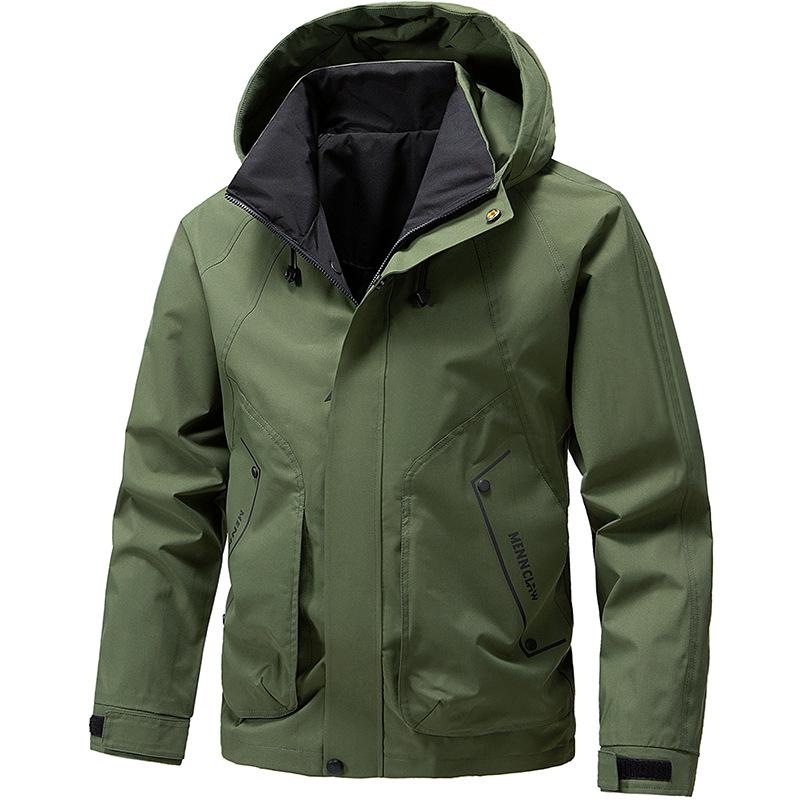 

Men s 2026 Softshell Windbreaker: New Hot Style Spring Punk Workwear - Thin, Loose Fit Jacket 5XL армія зелений колір