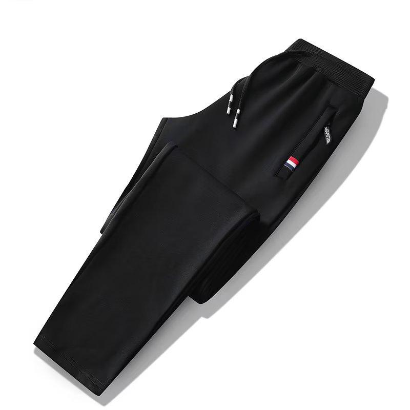 

Мужские плюшевые теплые облегающие спортивные штаны - повседневные, свободного кроя, осень/зима XL (115-130 jin)