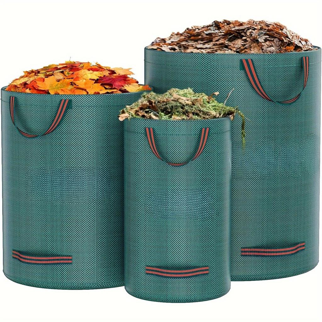 Garden Waste Bag - Reusable Yard Debris Bags with Handles for Plant, Grass, and Leaf Collection