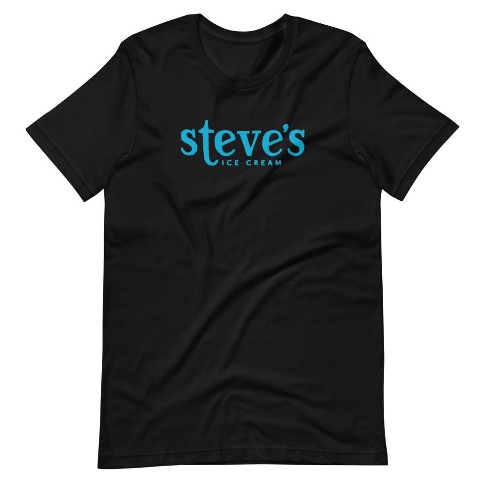 STEVE S ICE CREAM Black Tee Shirt Short-Sleeve Unisex T-Shirt Unisex T-Shirt XL