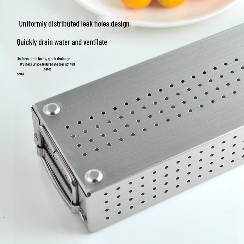 304 Stainless Steel Cutlery & Chopstick Drainer Organizer