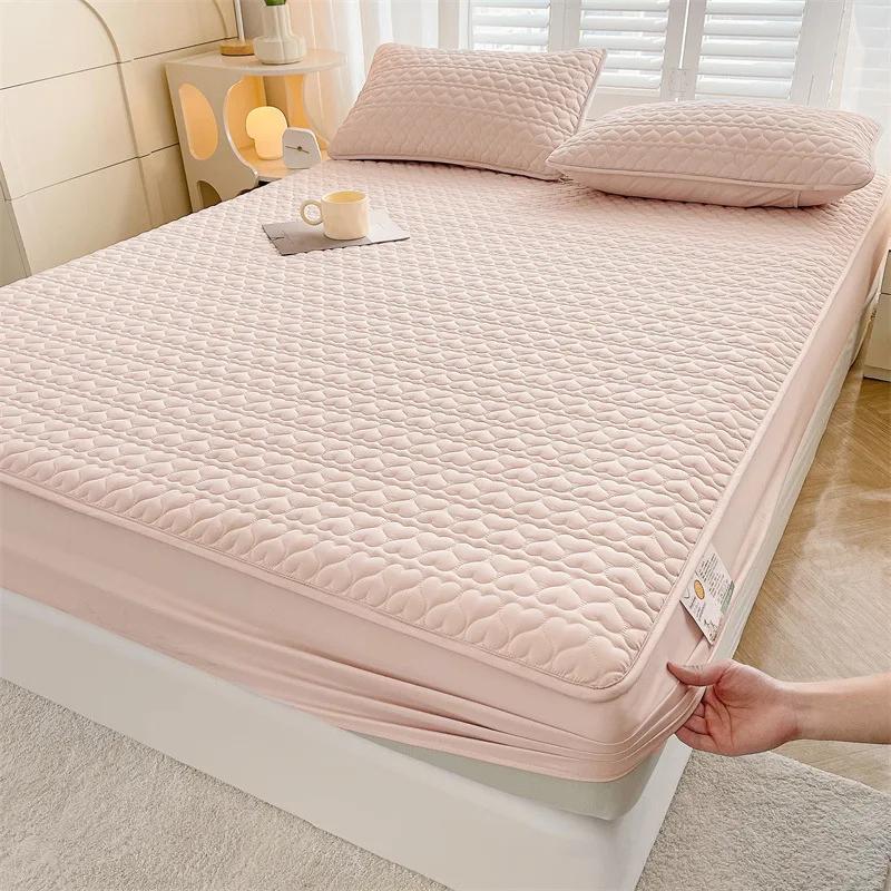 New Class a Waterproof Quilted Fitted Sheet Three-Piece Antibacterial Septate Mattress Protective Cover