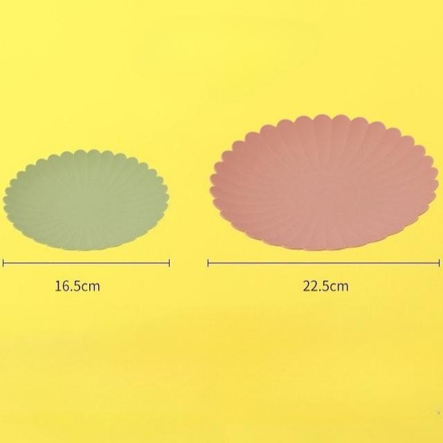 Dim Sum Cake Plate PP Material Thickened Flexible Durable Table Home Fruit Snack Plate Creative Simple Solid Color Plate
