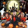 2D Happy Halloween Backdrop with Grim Reaper and Pumpkins Photography Banner