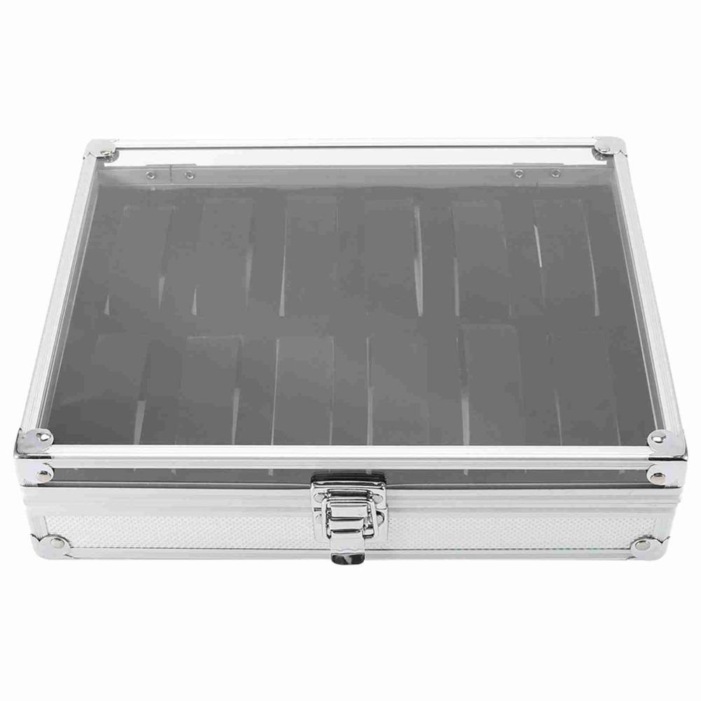 12 Grid Slots Watch Storage Box Aluminum Jewelry Display Box Watch Case Jewelry Storage